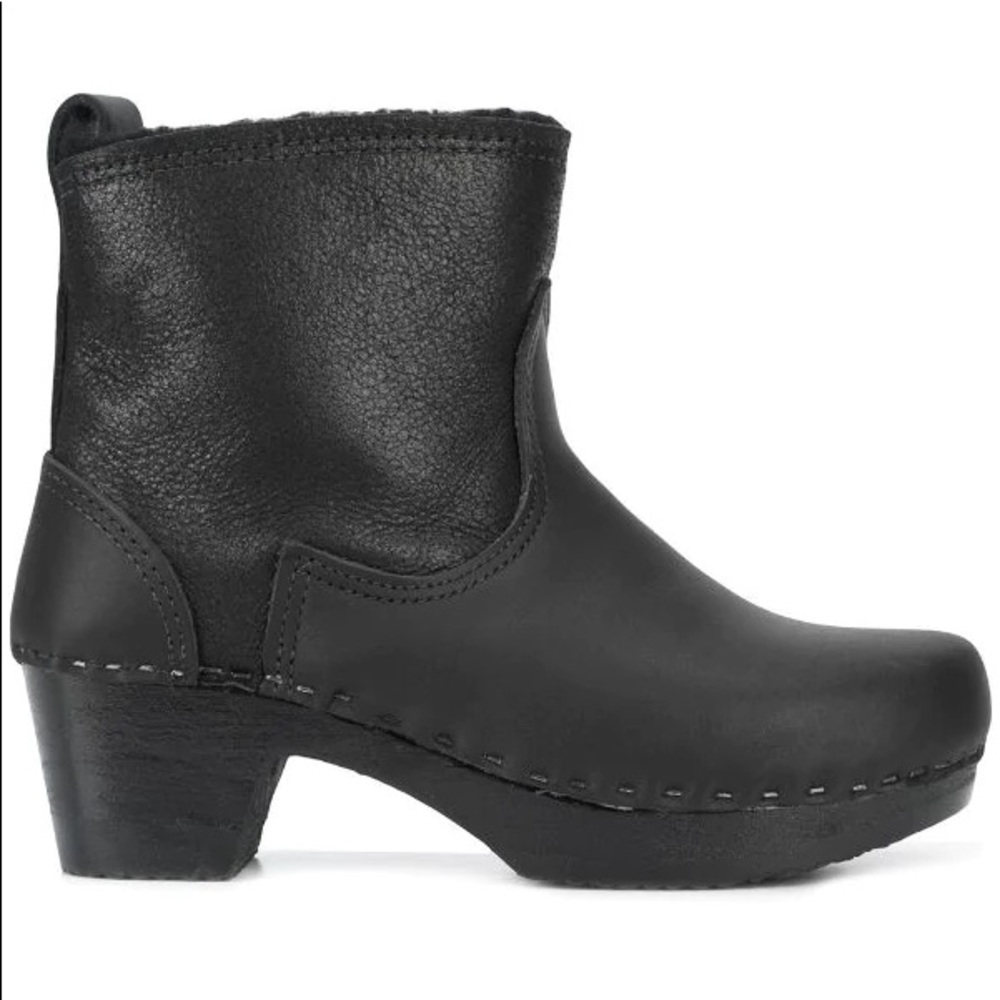 No. 6  pull on 5” shearling clog boots